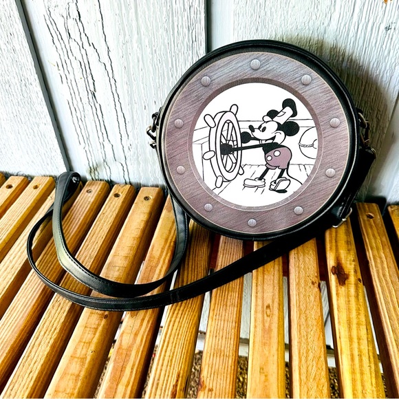Loungefly Handbags - Loungefly Disney Steamboat Willie Mickey Mouse Purse Cruise Port Hole Bag Boat